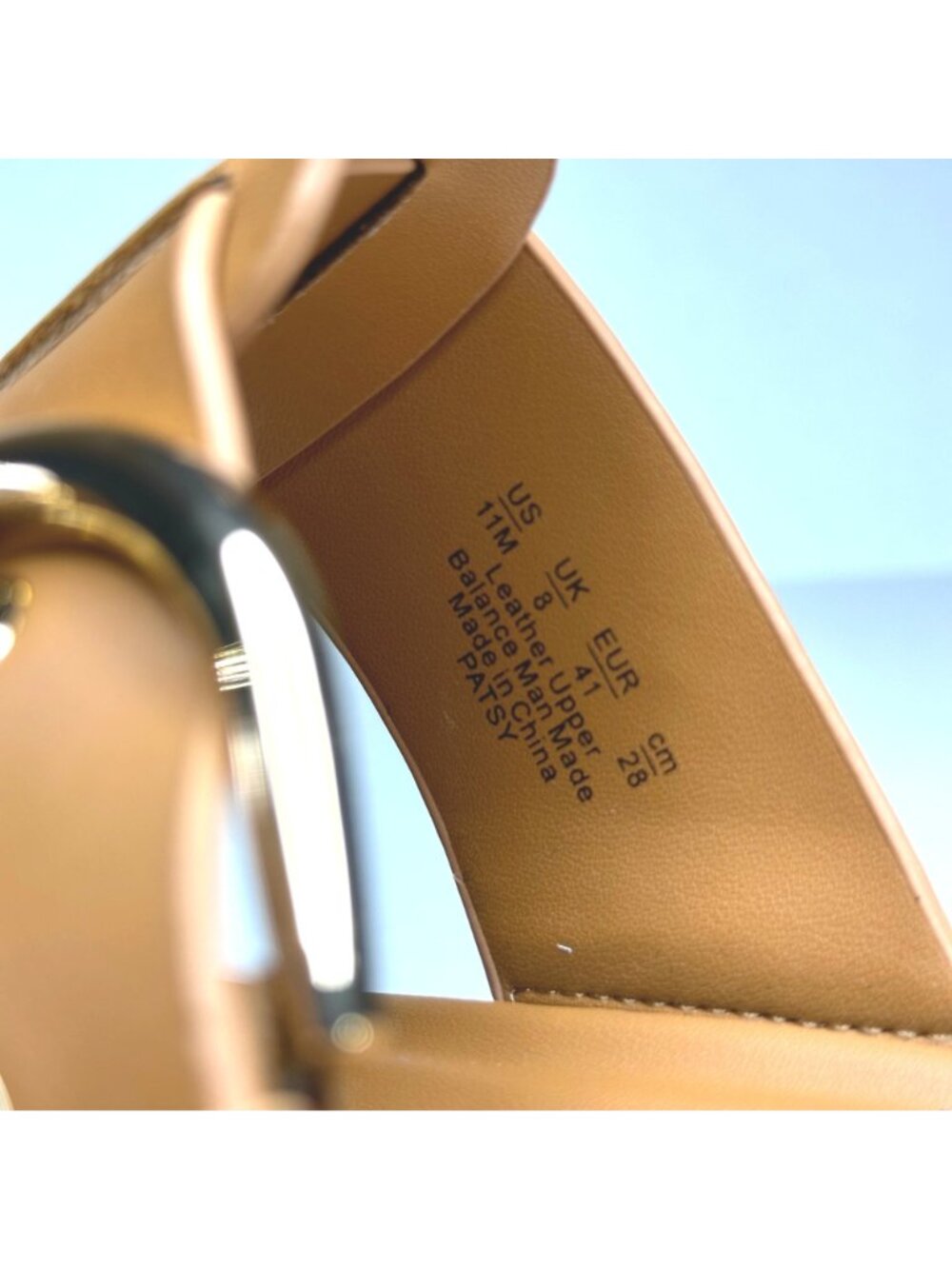 Franco Sarto Sandals Womens Size 11 Tan Leather Platform Patsy Buckle Detail NEW - Picture 14 of 14